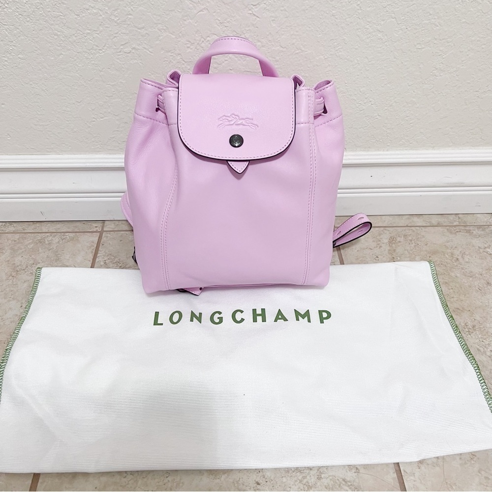 NEW Longchamp Le Pliage leather Backpack - Picture 4 of 10